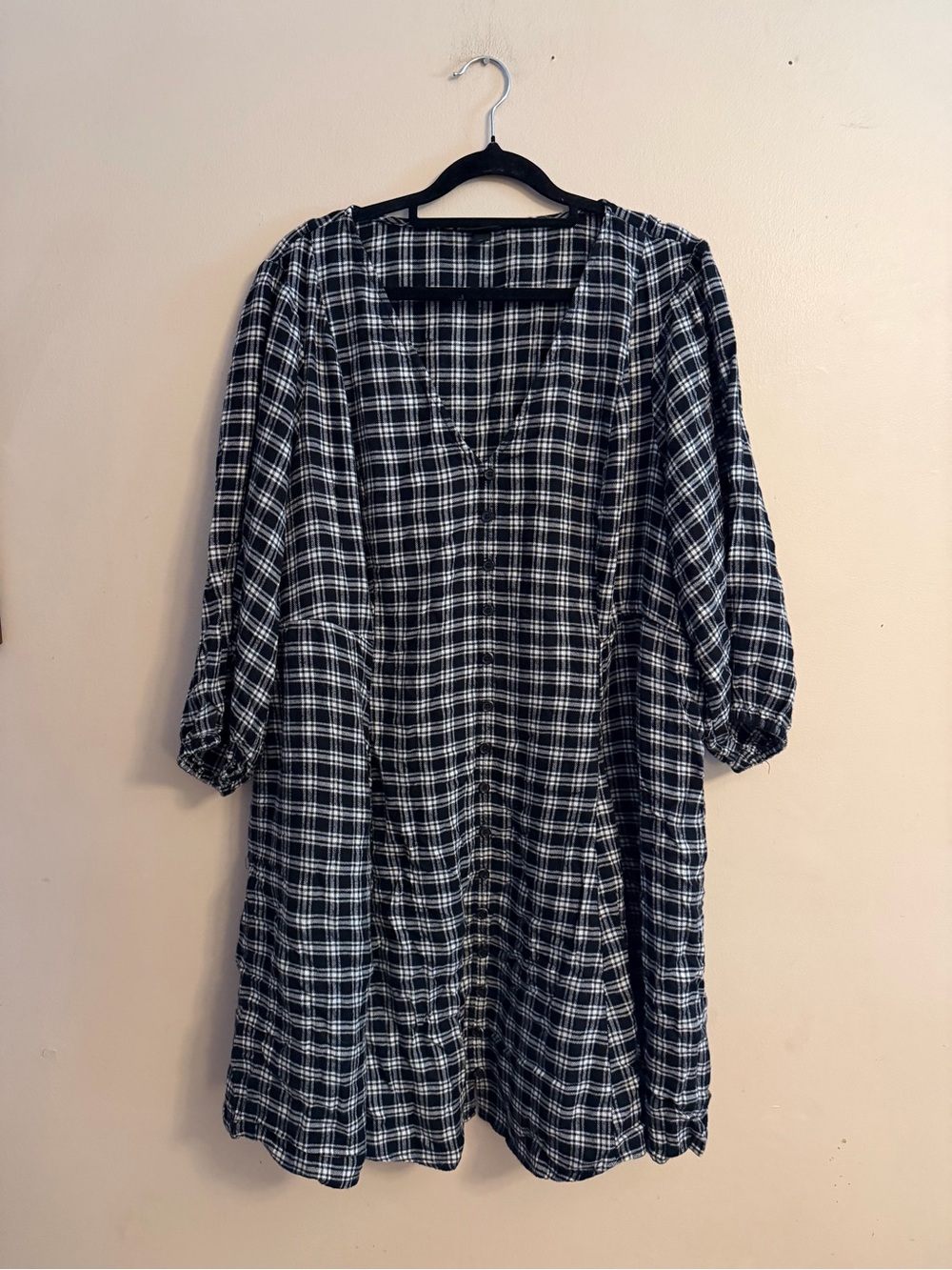 Torrid Black & White Plaid Cotton Dress